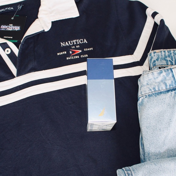 NAUTICA SAILING CLUB Vintage Rugby Polo + Nautica Voyage Heritage Spray - Picture 6 of 6